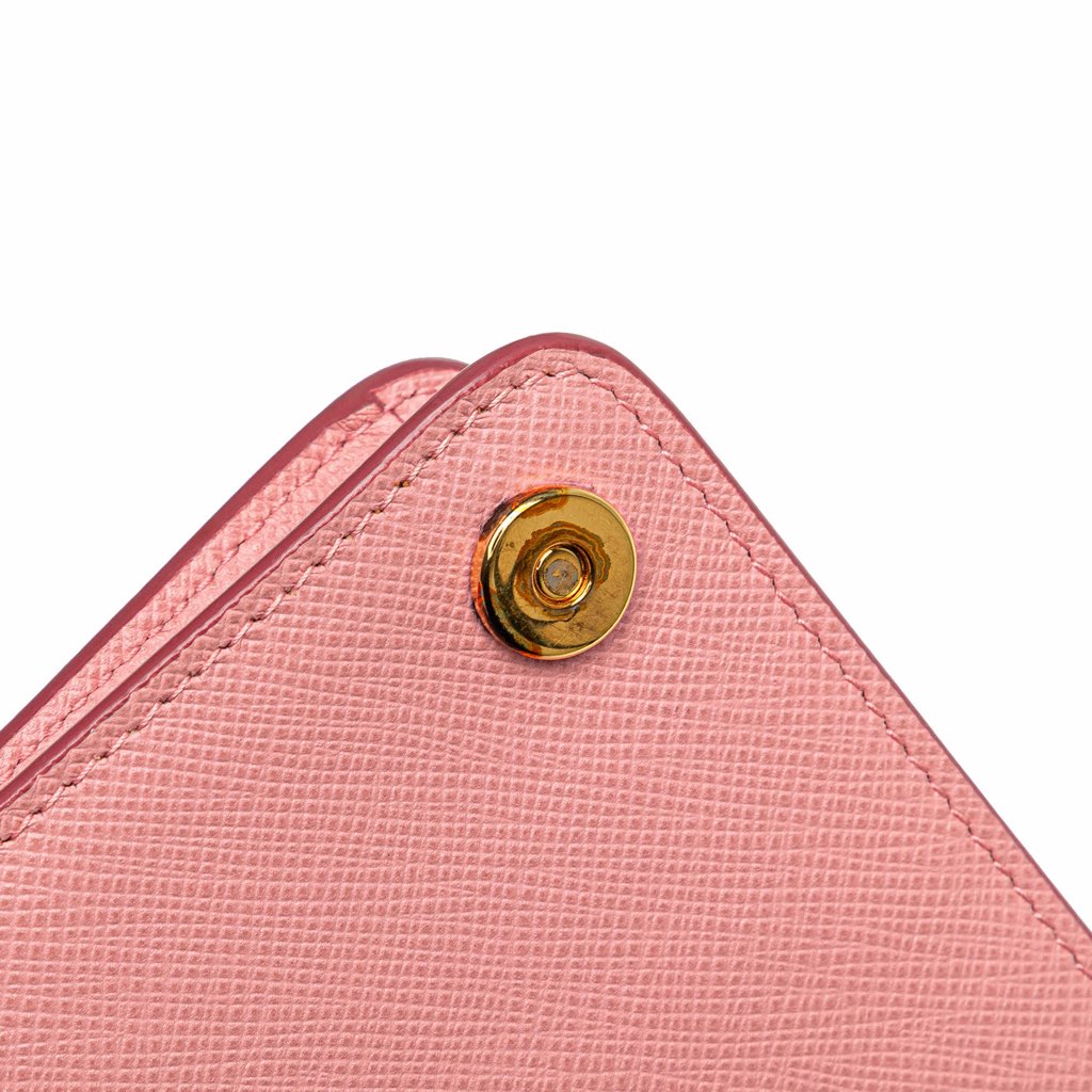 Prada Saffiano Lux Wallet on Chain - Image 12