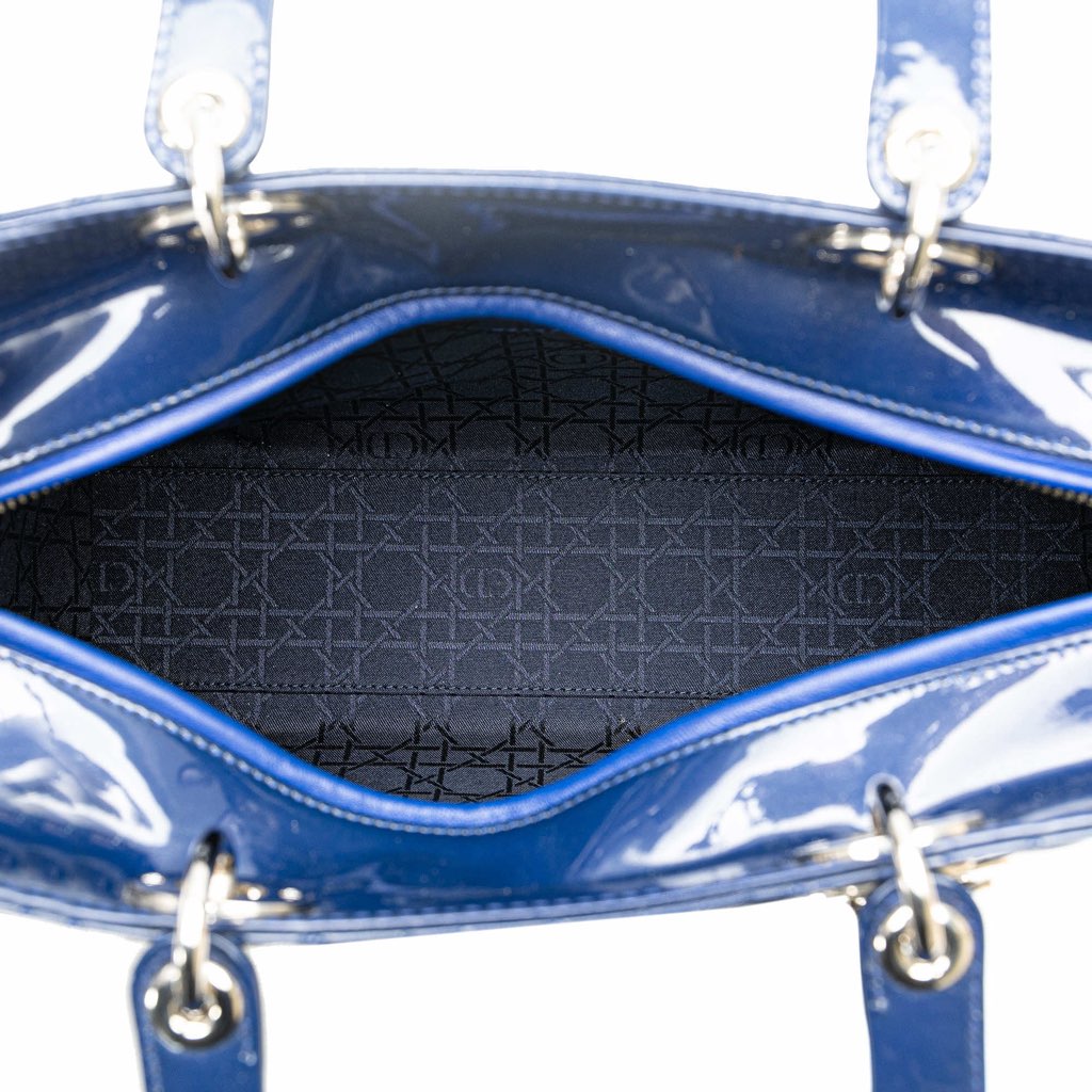 Dior Large Patent Cannage Lady Dior - 4