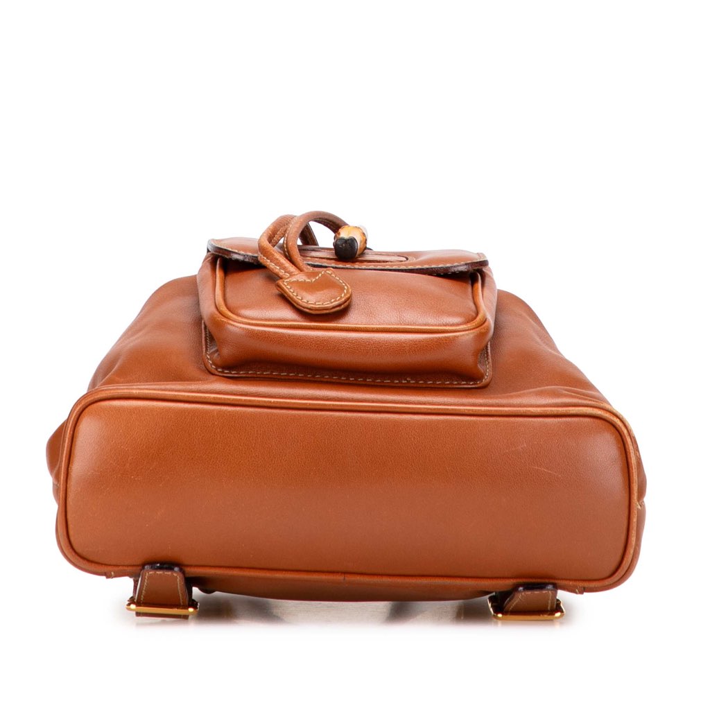 Gucci Leather Bamboo Backpack - 3
