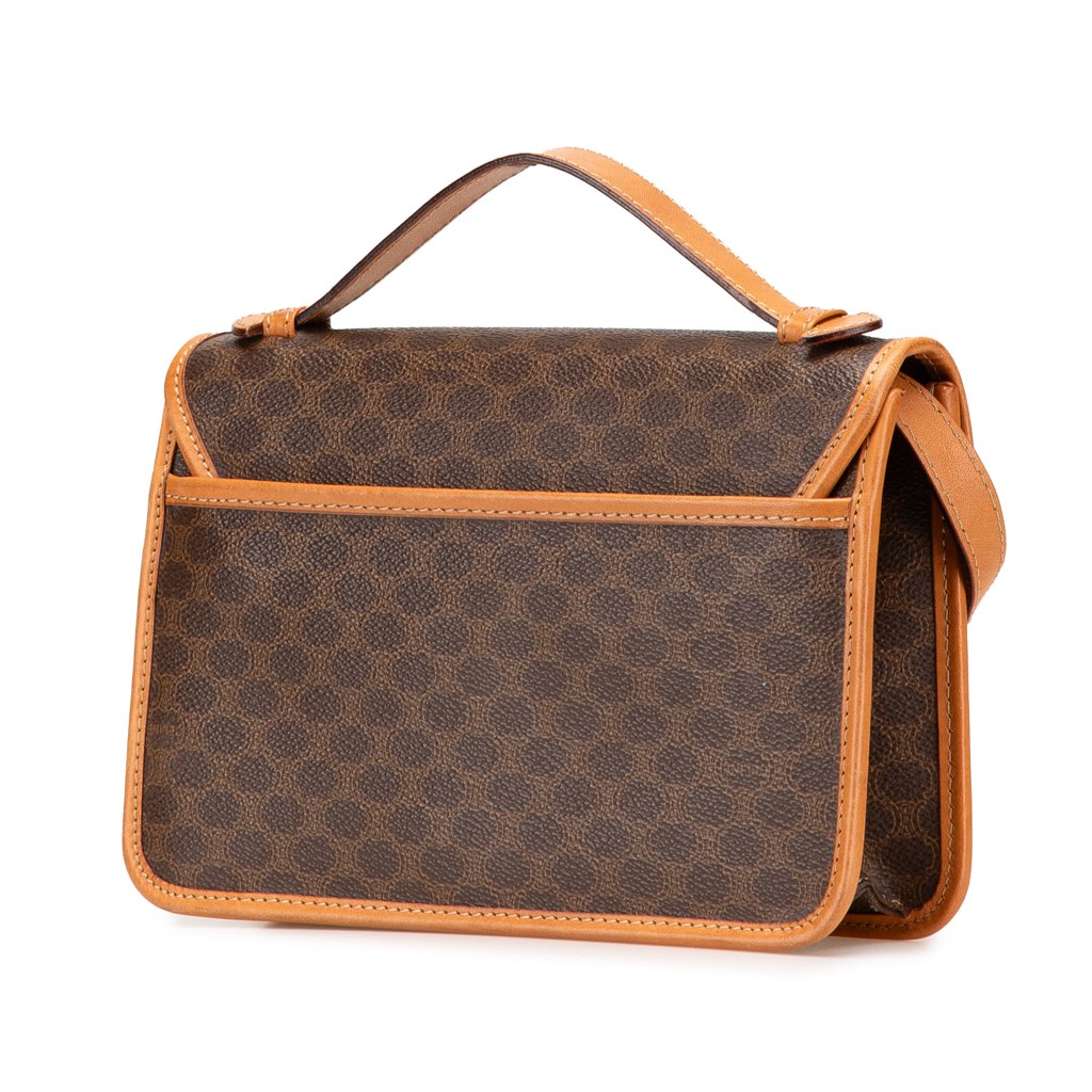 Celine Macadam Coated Canvas Crossbody - Back view