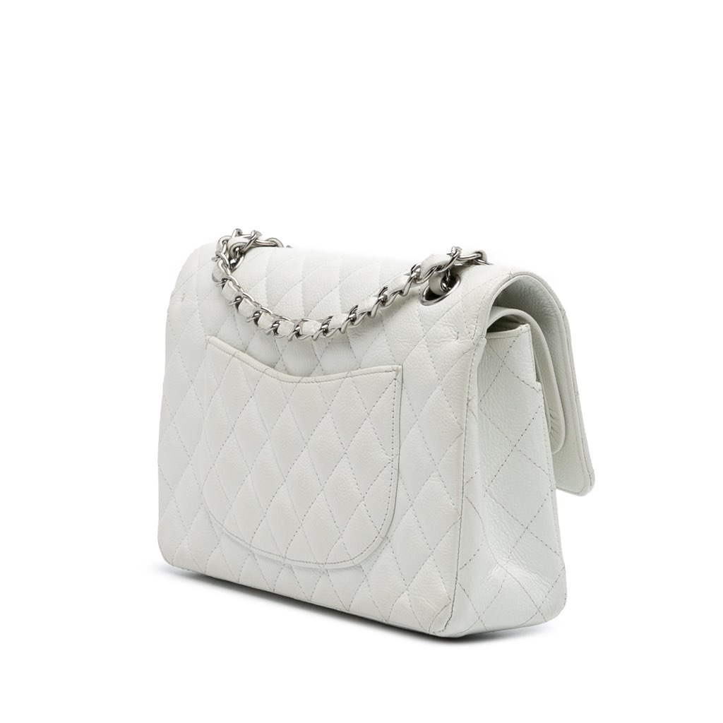 Chanel Medium Classic Caviar Double Flap - Back view
