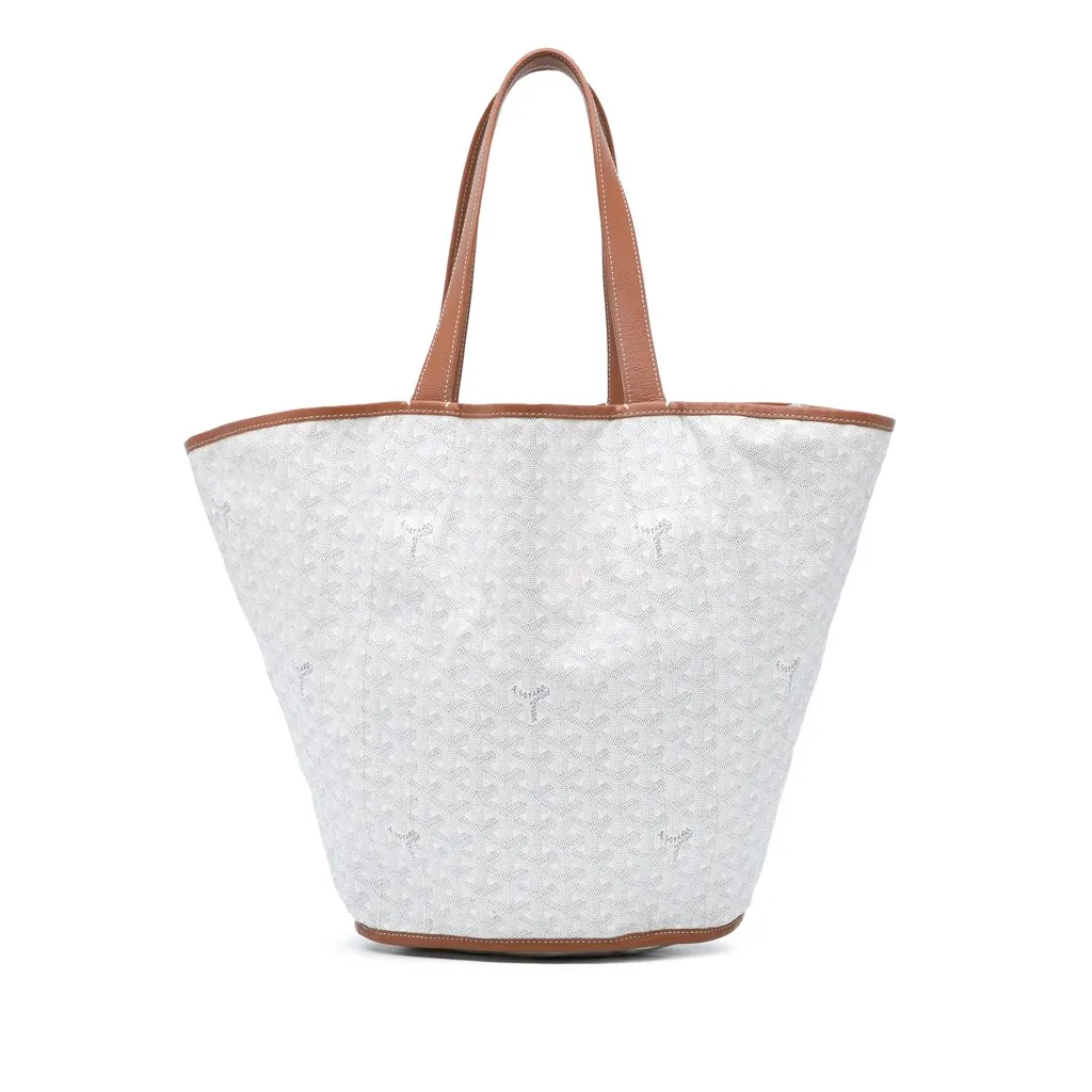 Goyard Goyardine Reversible Belharra Tote White Canvas Very good - Front View