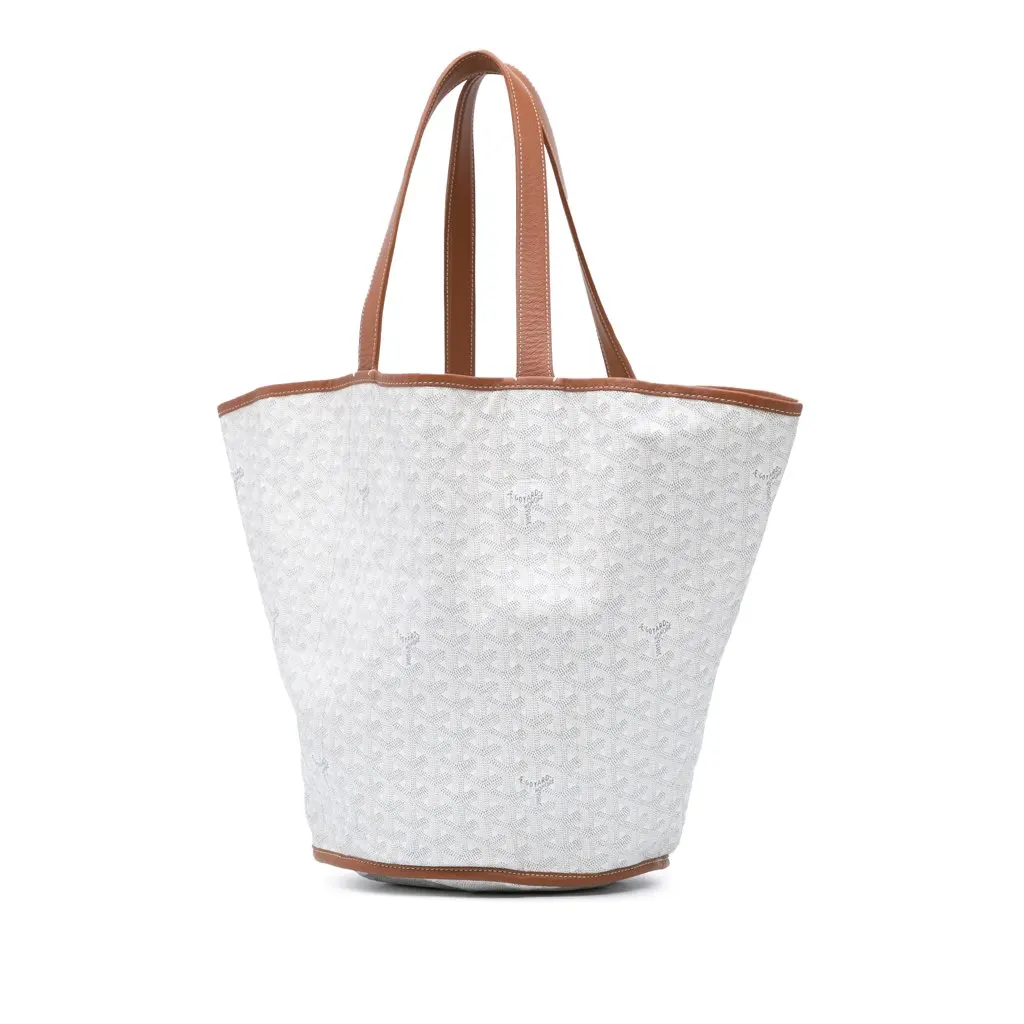 Goyard Goyardine Reversible Belharra Tote White Canvas Very good - Back View