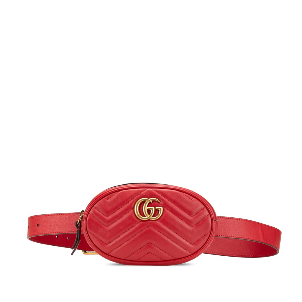 Gucci GG Marmont Matelasse Leather Belt Bag