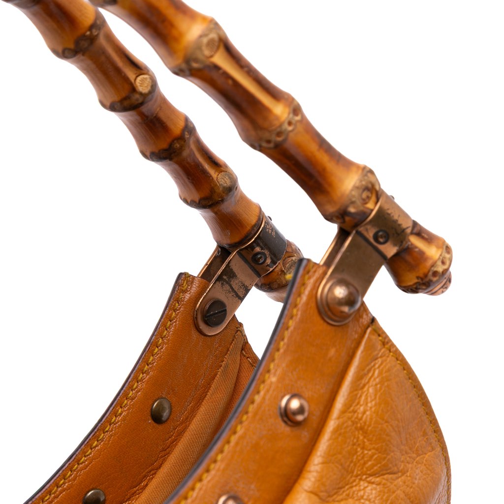 Gucci Leather Bamboo Studded Hobo - Image 10