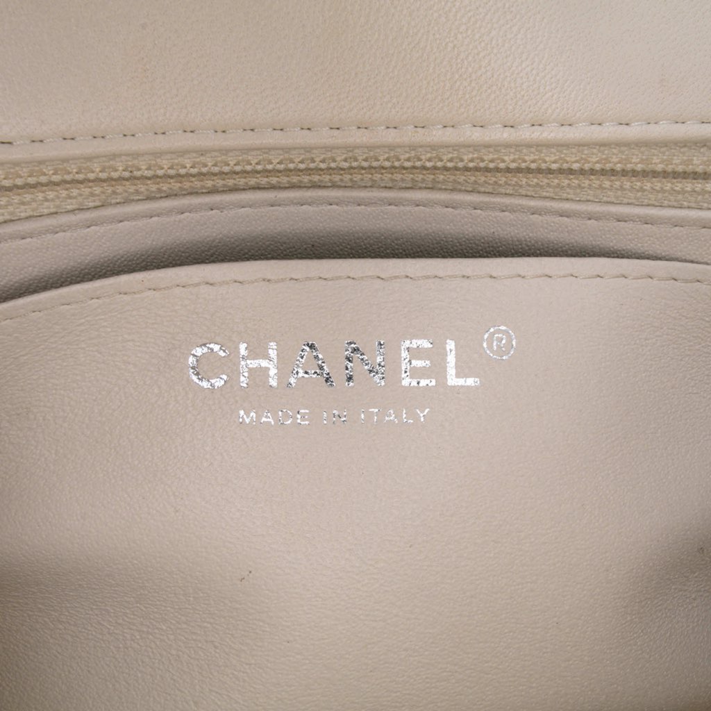 Chanel Mini Square Classic Chevron Lambskin Single Flap - Side view