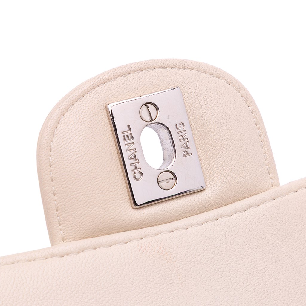 Chanel Mini Square Classic Chevron Lambskin Single Flap - Detail 2
