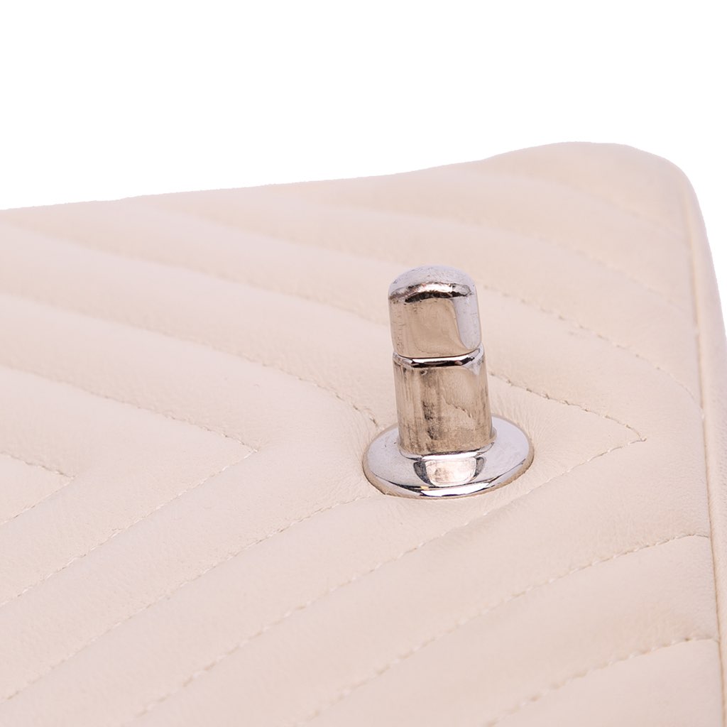 Chanel Mini Square Classic Chevron Lambskin Single Flap - Image 10