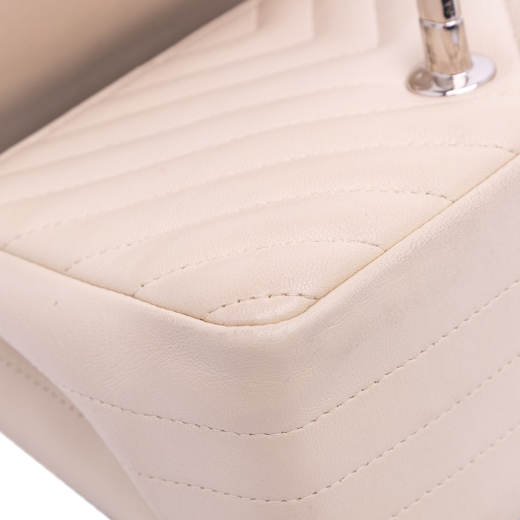 Chanel Mini Square Classic Chevron Lambskin Single Flap - Image 11