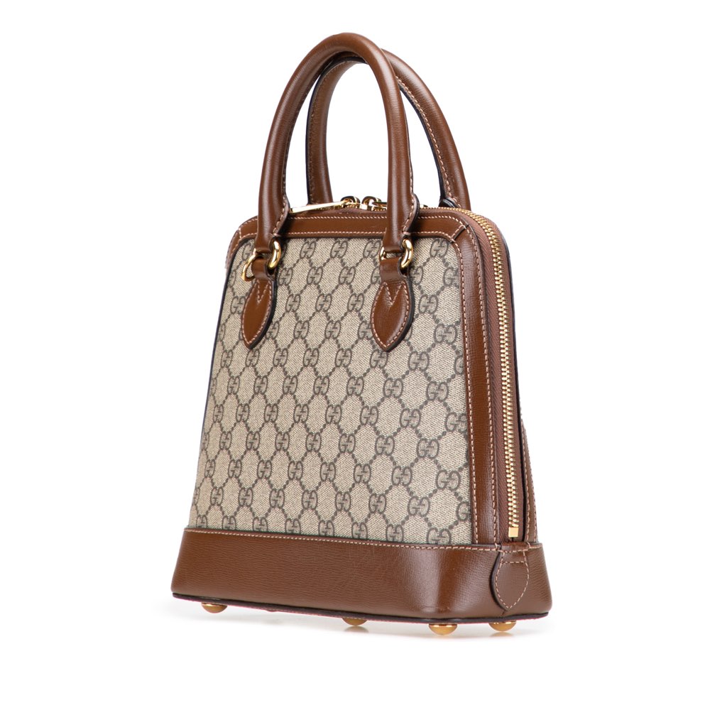 Gucci Small GG Supreme Horsebit 1955 Satchel - 2