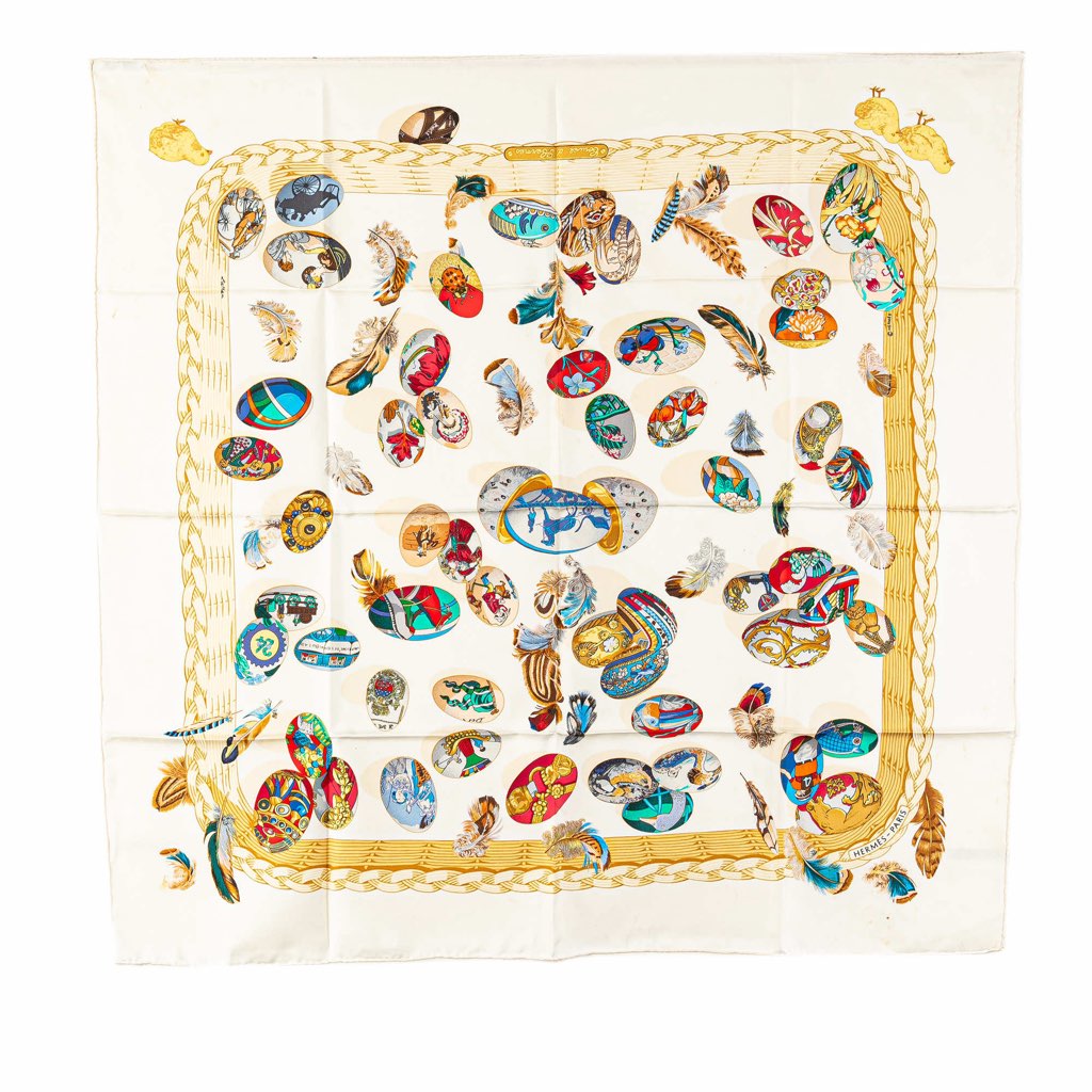 Hermès Couvee D'Hermes Silk Scarf