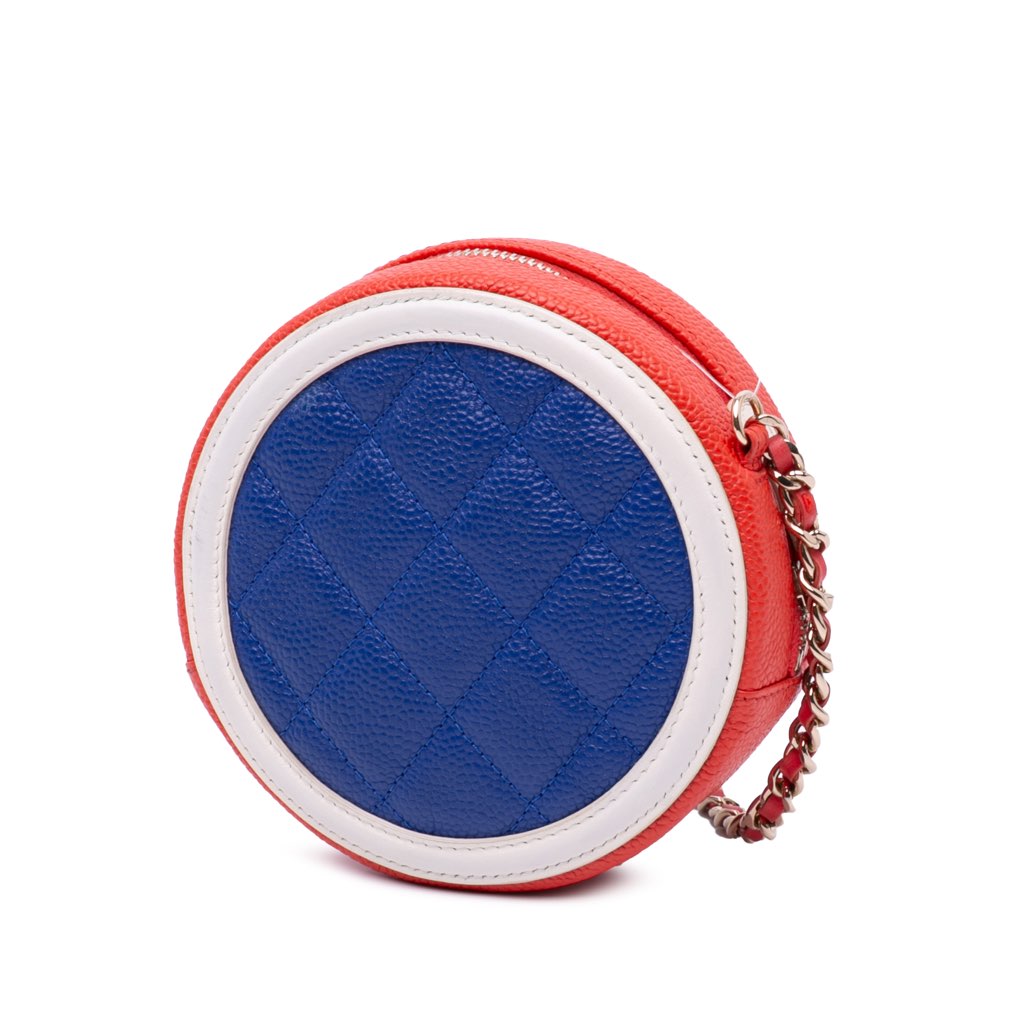 Chanel Tricolor Caviar CC Filigree Round Crossbody - 2