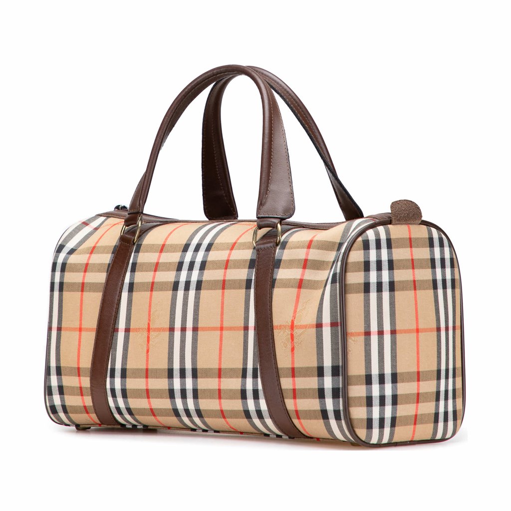 Burberry Haymarket Check Canvas Boston Bag - 2