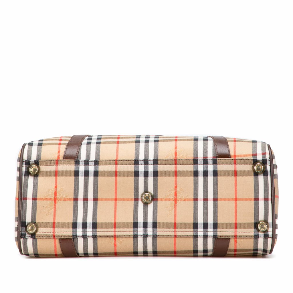 Burberry Haymarket Check Canvas Boston Bag - 3