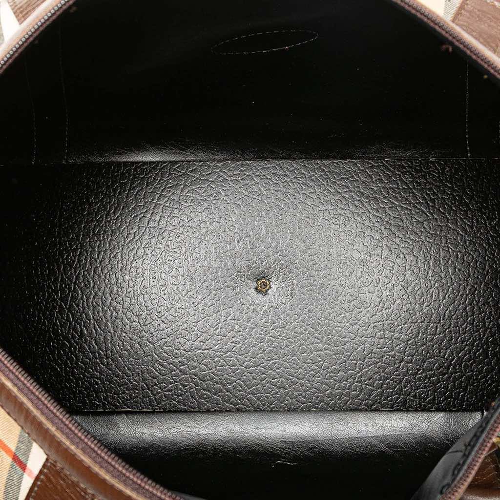 Burberry Haymarket Check Canvas Boston Bag - 4