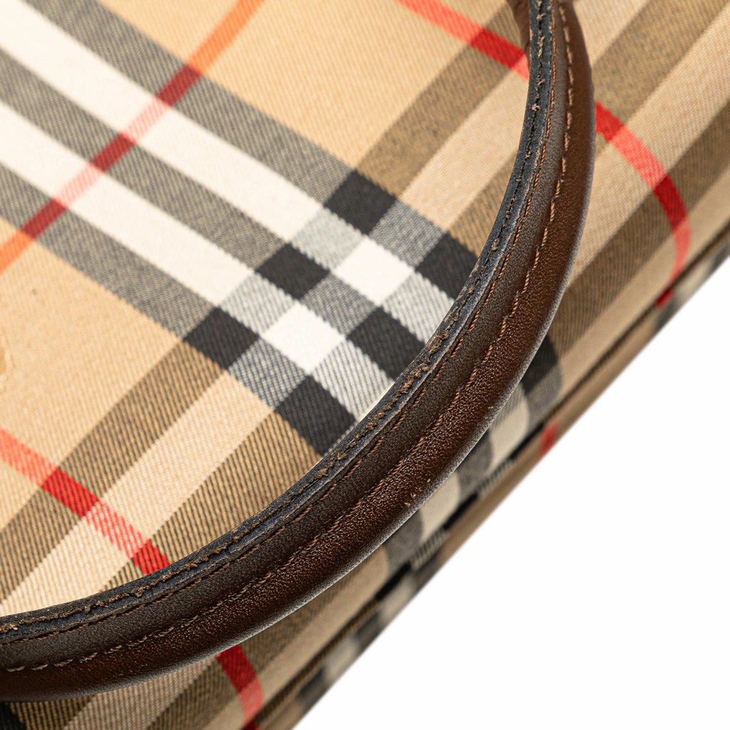 Burberry Haymarket Check Canvas Boston Bag - 5