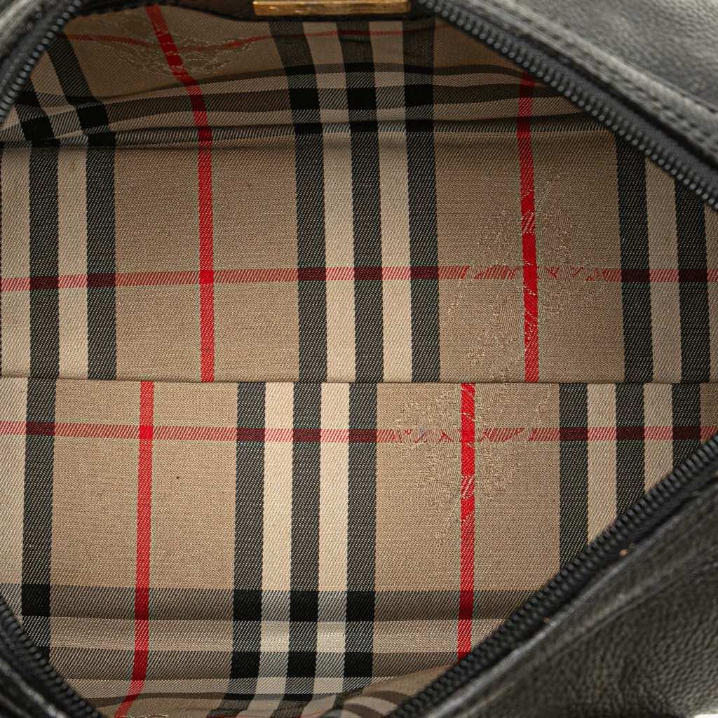 Burberry Leather Boston Bag - 4