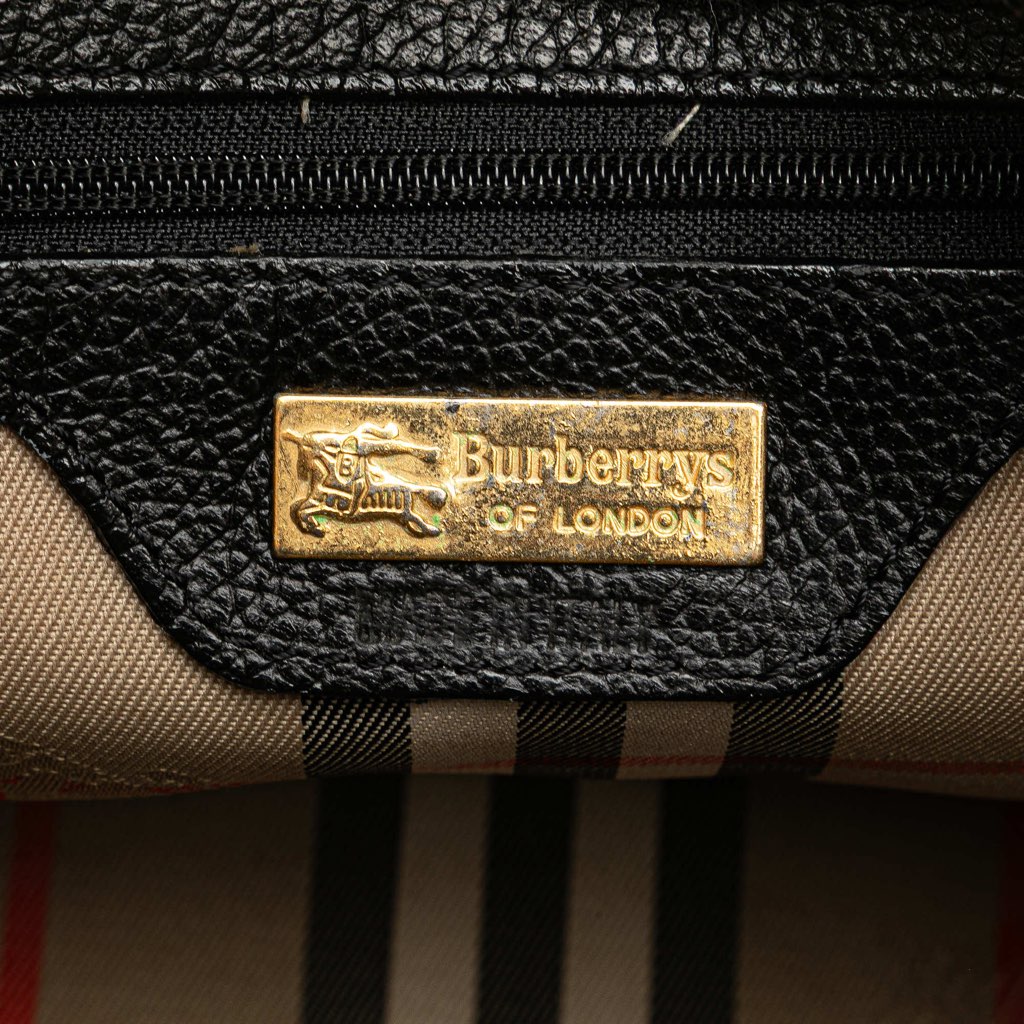 Burberry Leather Boston Bag - 5