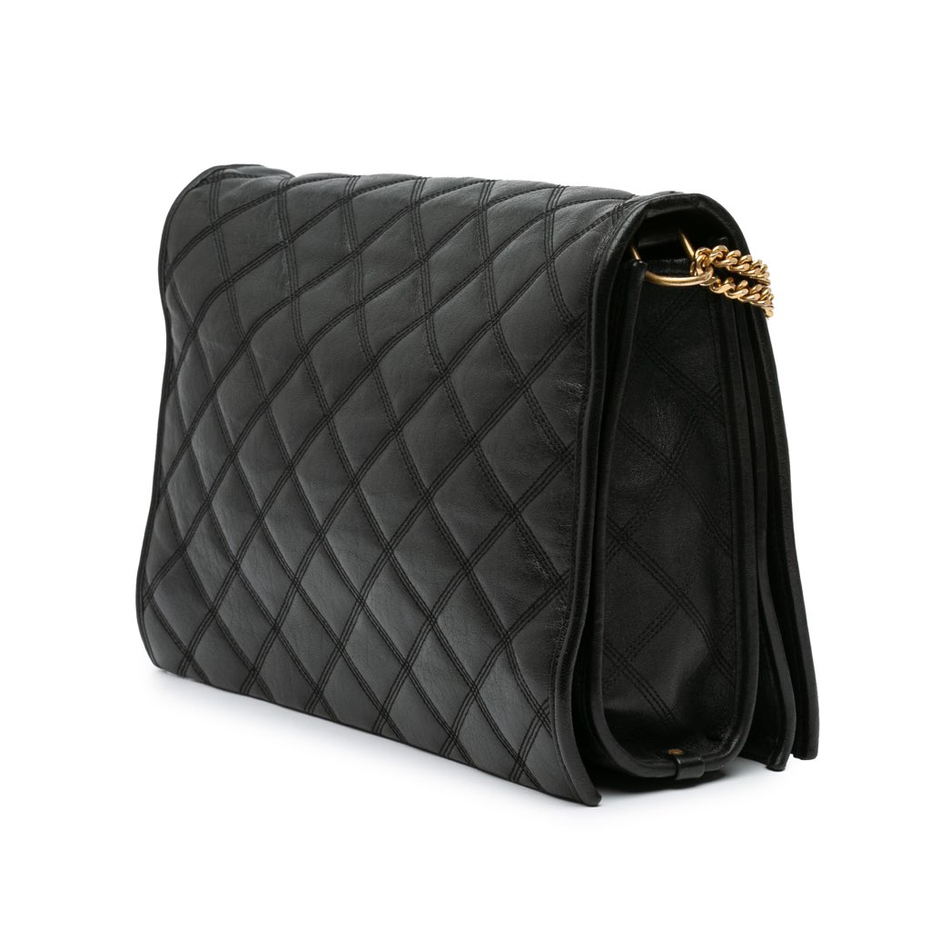 Saint Laurent Large Quilted Lambskin Becky Chain Shoulder Bag - 2