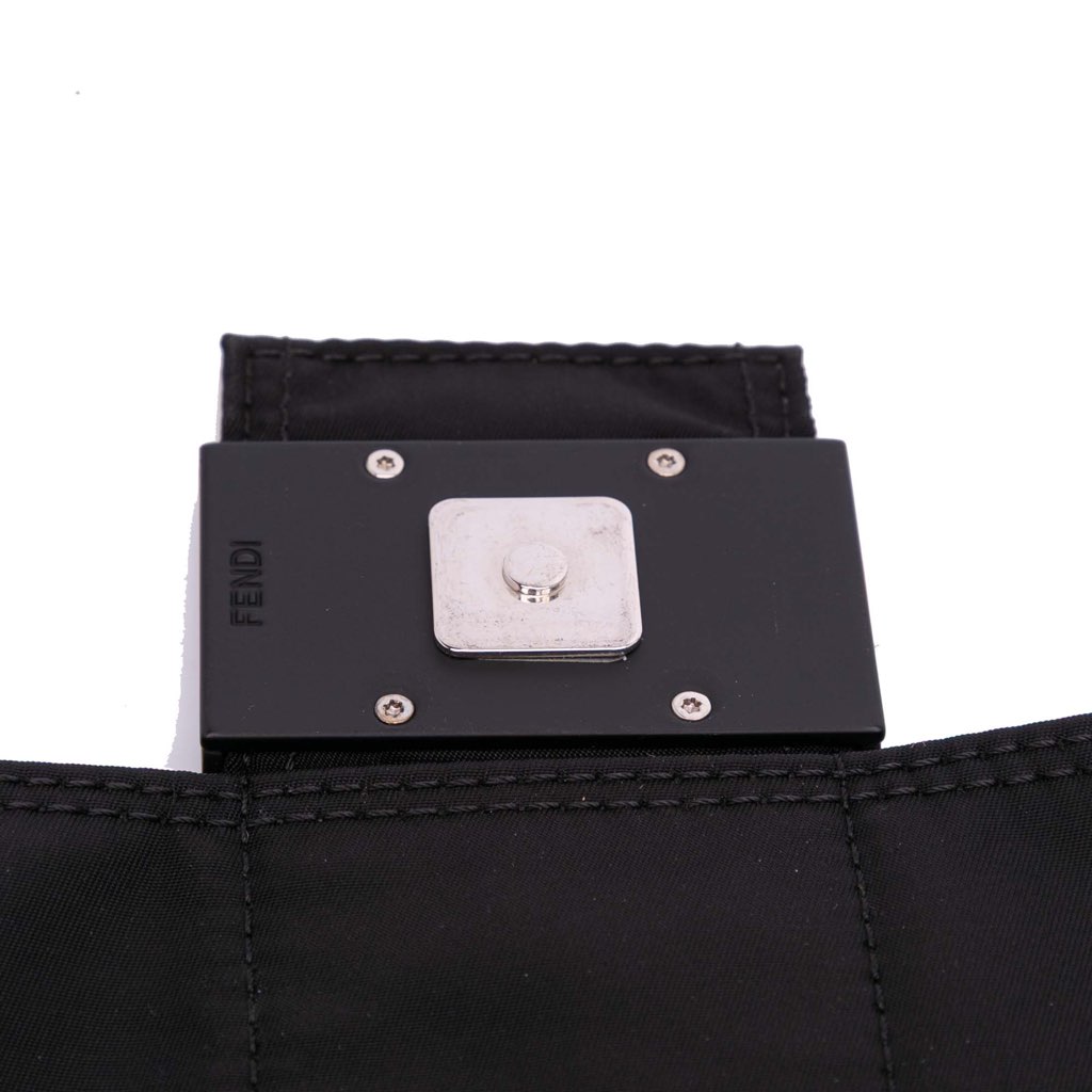 Fendi Medium Econyl Nylon Baguette Crossbody - Image 12