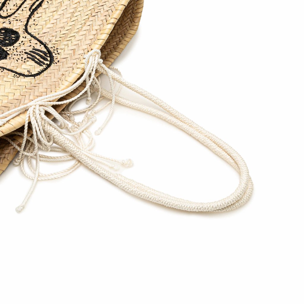 Celine Andre Butzer Large Raffia Classic Wanderer Embroidered Shopping Tote - Image 13