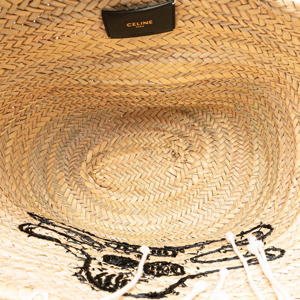 Celine Andre Butzer Large Raffia Classic Wanderer Embroidered Shopping Tote - 4