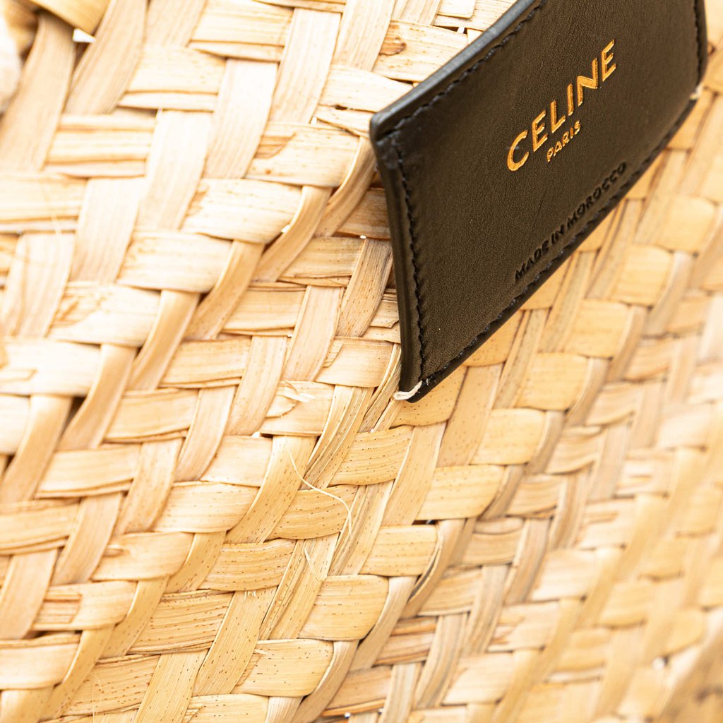 Celine Andre Butzer Large Raffia Classic Wanderer Embroidered Shopping Tote - Detail 2