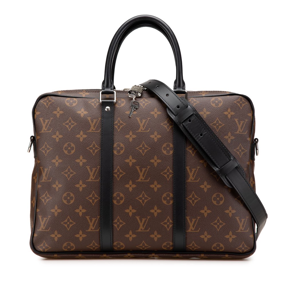 Louis Vuitton Monogram Macassar Porte Documents Voyage