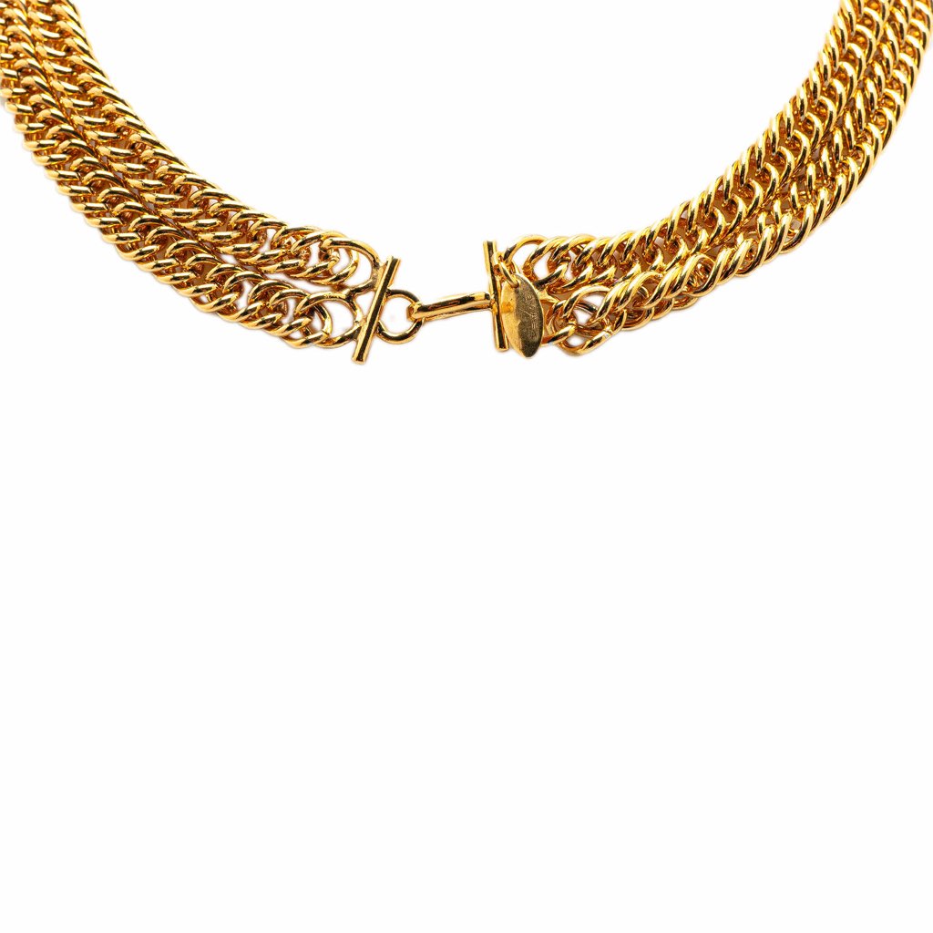 Chanel Gold Plated Lion Head Choker Necklace - 2