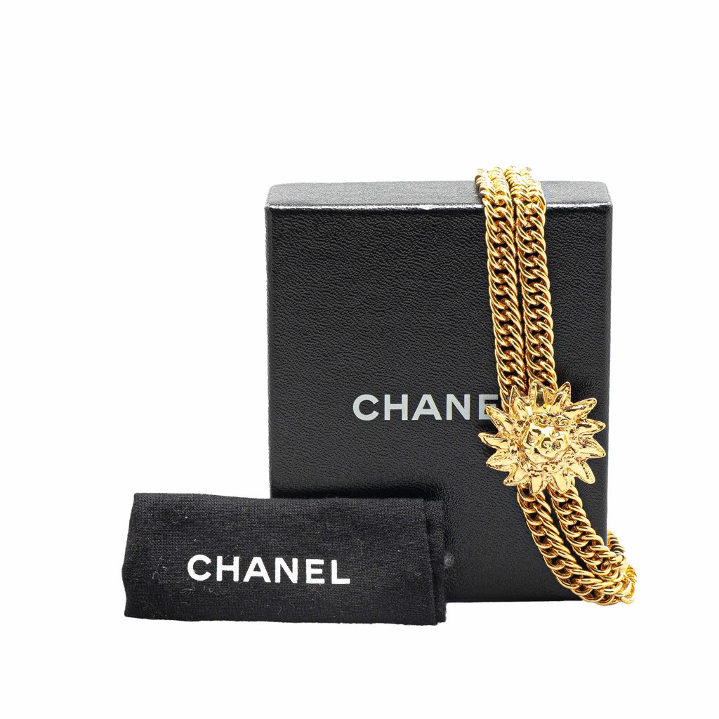 Chanel Gold Plated Lion Head Choker Necklace - 5