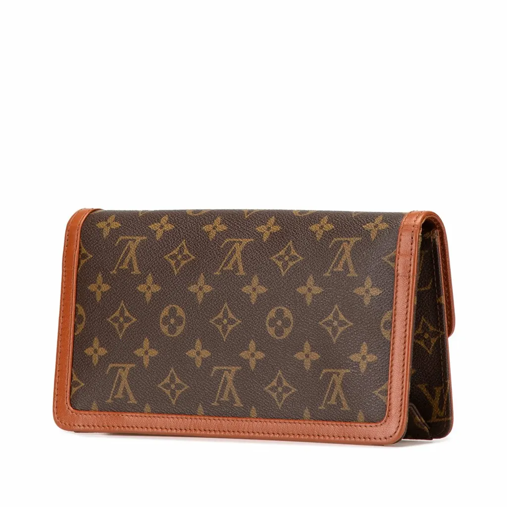 Louis Vuitton Monogram Pochette Dame PM Brown Canvas Good - Back View