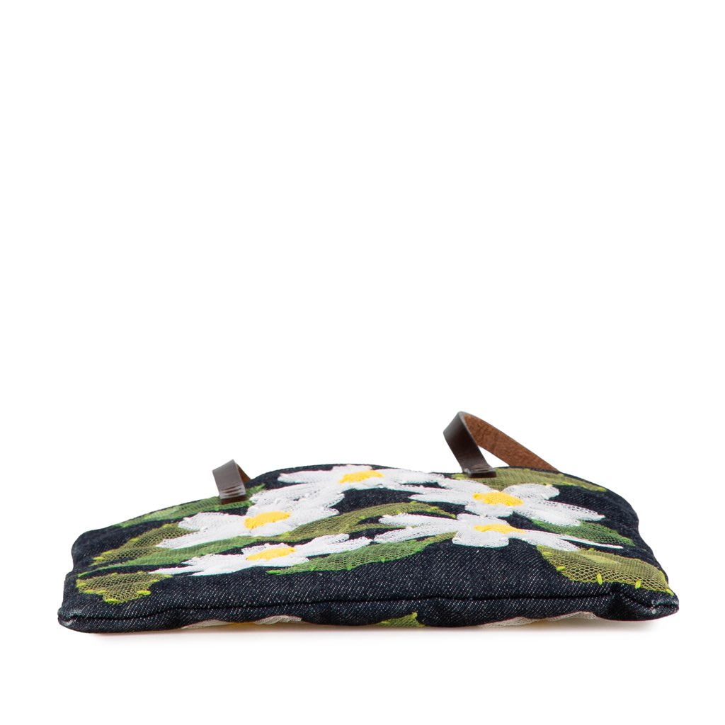 Fendi Denim Floral Applique Tote - 3