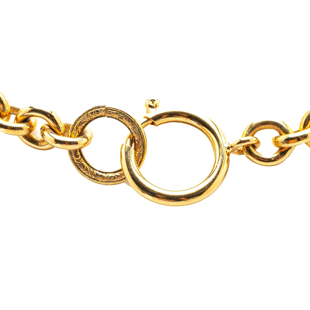 Chanel Gold Plated CC Pendant Necklace - 2