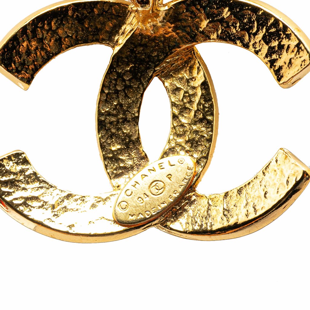 Chanel Gold Plated CC Pendant Necklace - 3