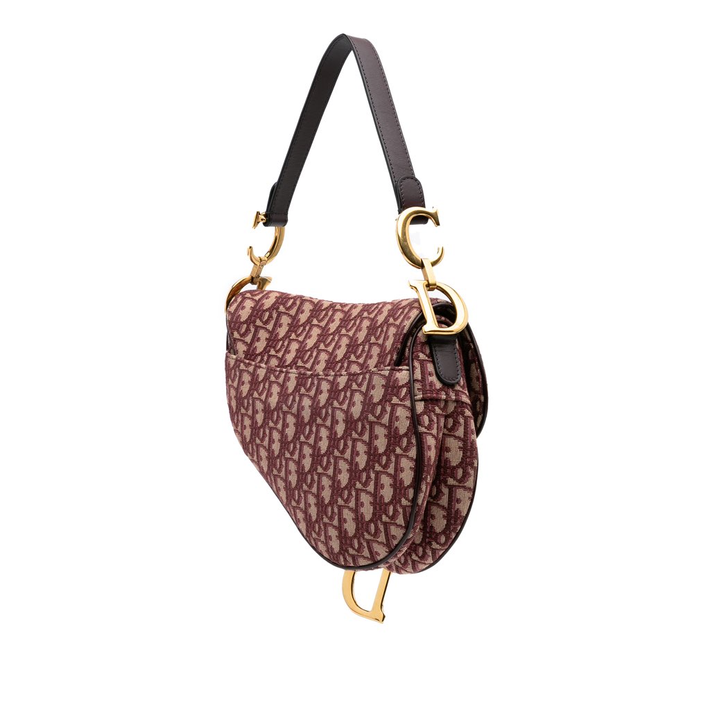 Dior Oblique Canvas Saddle Bag - 2