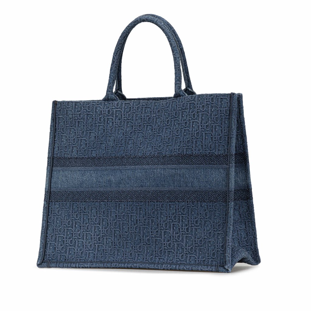 Dior Large Oblique Denim Book Tote - 2