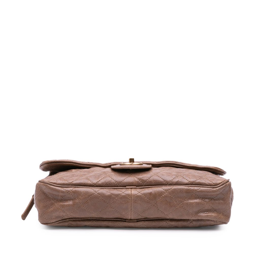 Chanel Large Quilted Glazed Caviar Shiva Flap - Image 6