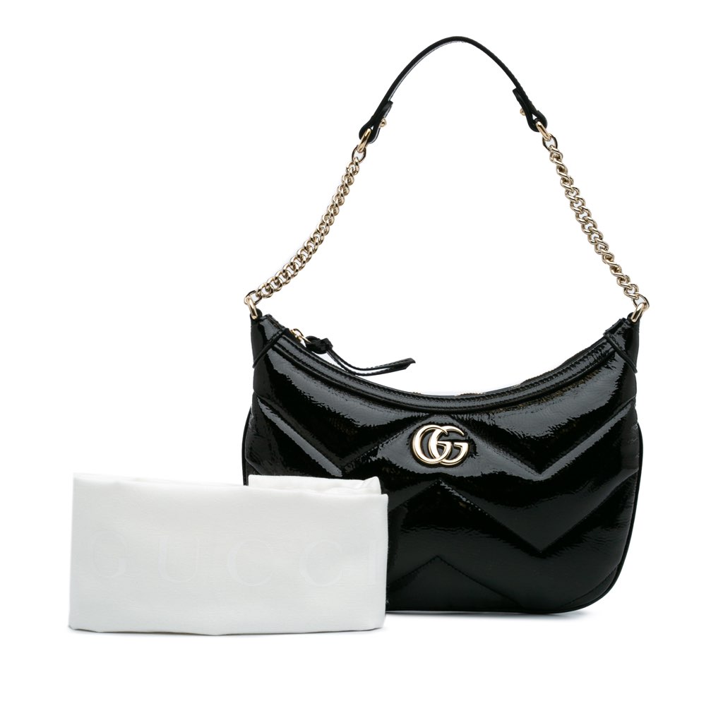 Gucci GG Marmont Matelasse Patent Shoulder Bag - Image 12