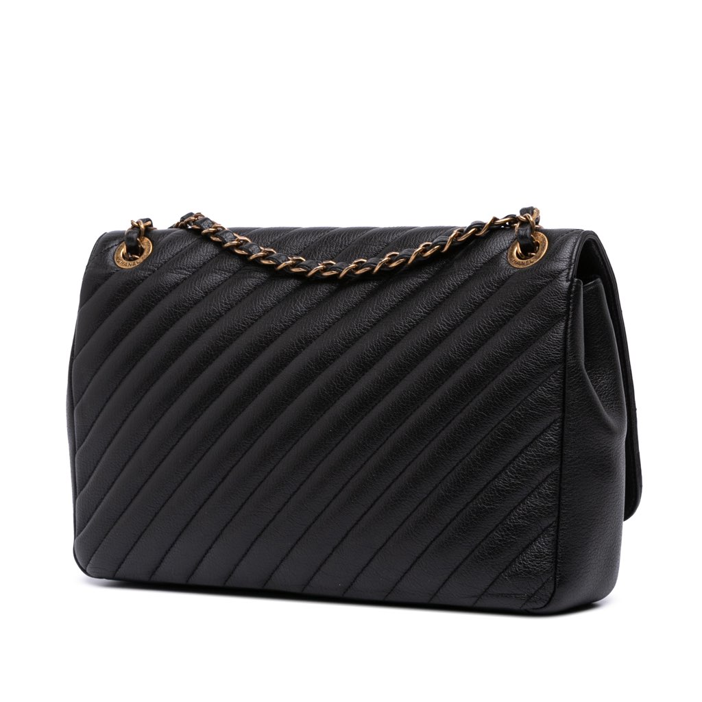 Chanel Large Diagonal Quilted Goatskin Flap - 2