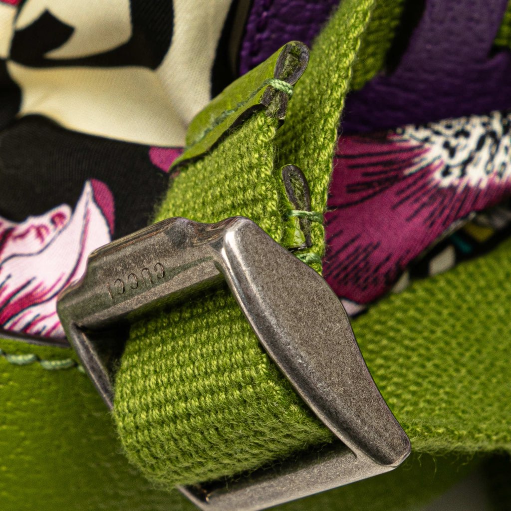 Gucci The North Face Floral Multicolor Nylon and Leather Backpack - Image 12