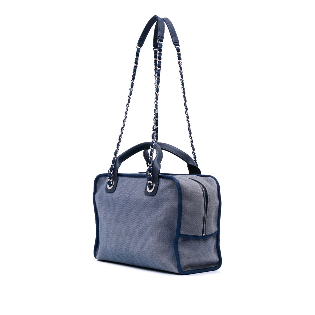 Chanel Large Denim Deauville Bowling Bag - 2