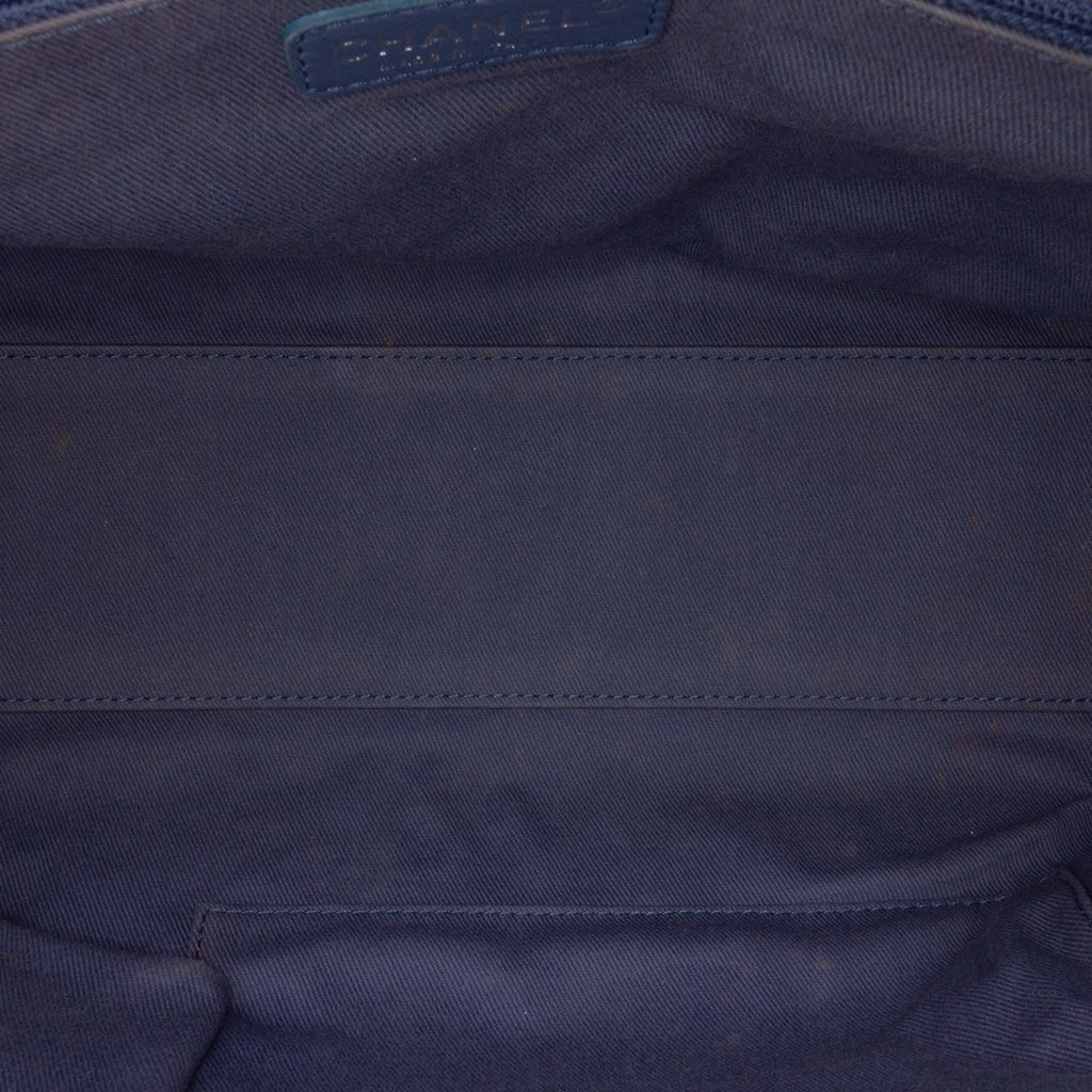 Chanel Large Denim Deauville Bowling Bag - 4