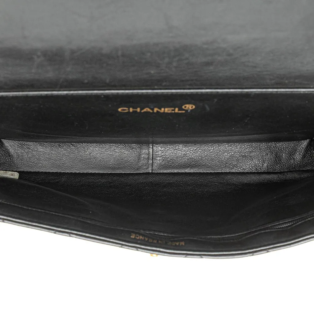Chanel Quilted Lambskin Double Sided Flap Black Leather Good - Box View