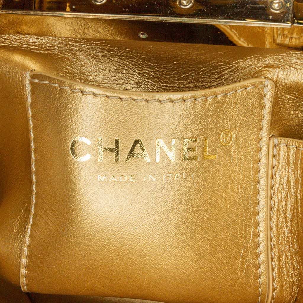 Chanel Quilted Patent Logo Chain Vanity Case - 5