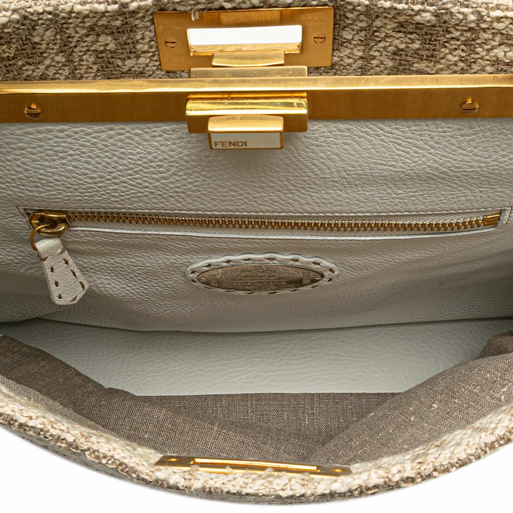 Fendi Large Zucca Corda Iconic Peekaboo Satchel - 5