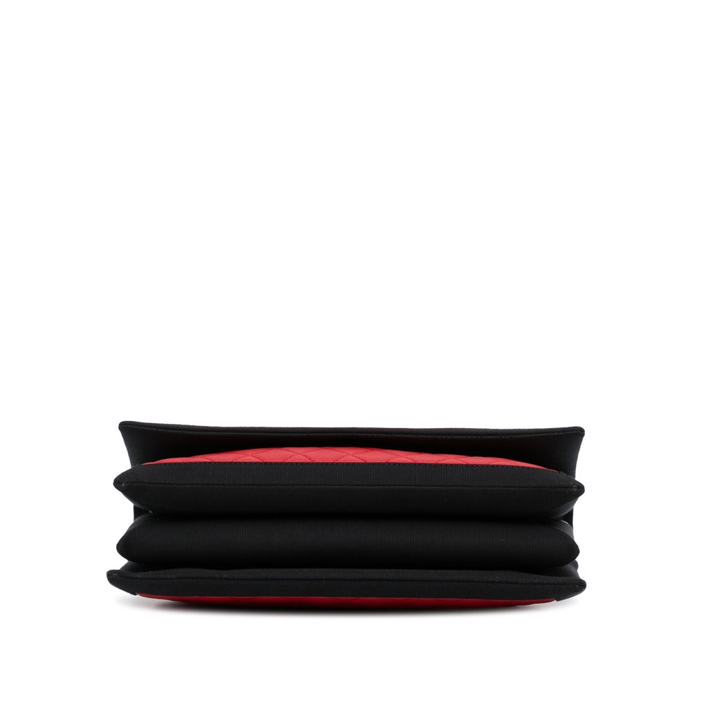 Chanel Medium Quilted Lambskin Grosgrain Two Tone Flap - 5