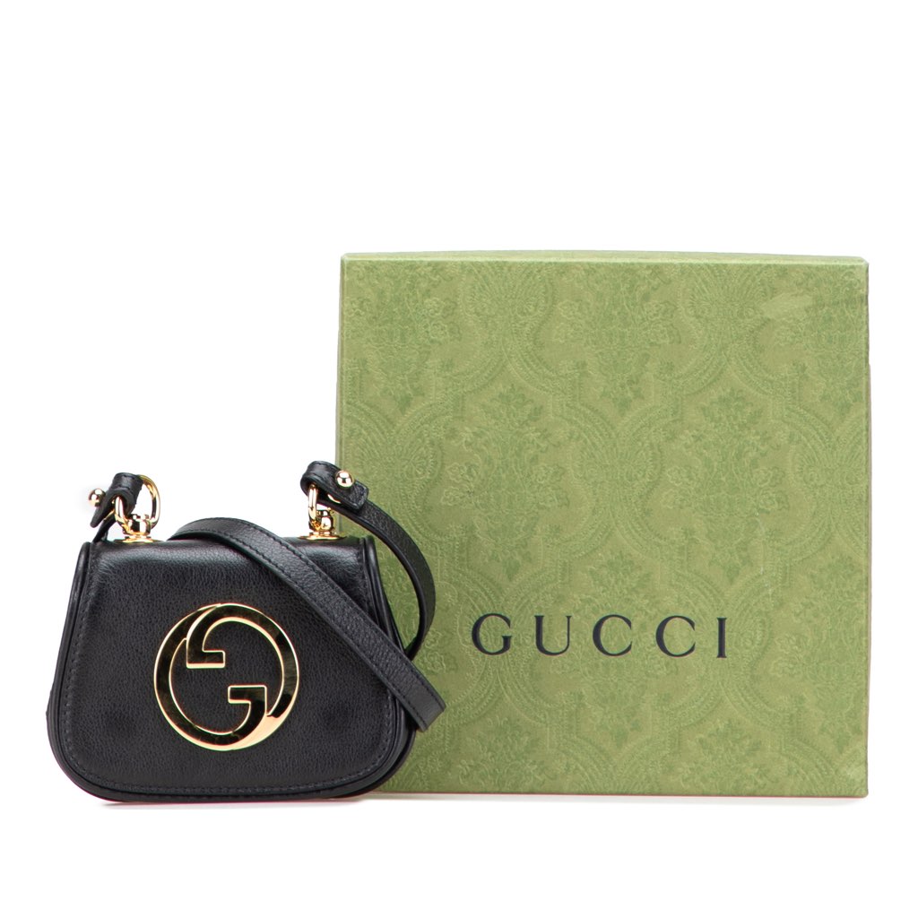 Gucci Textured Calfskin Blondie Card Case on Strap - Image 13