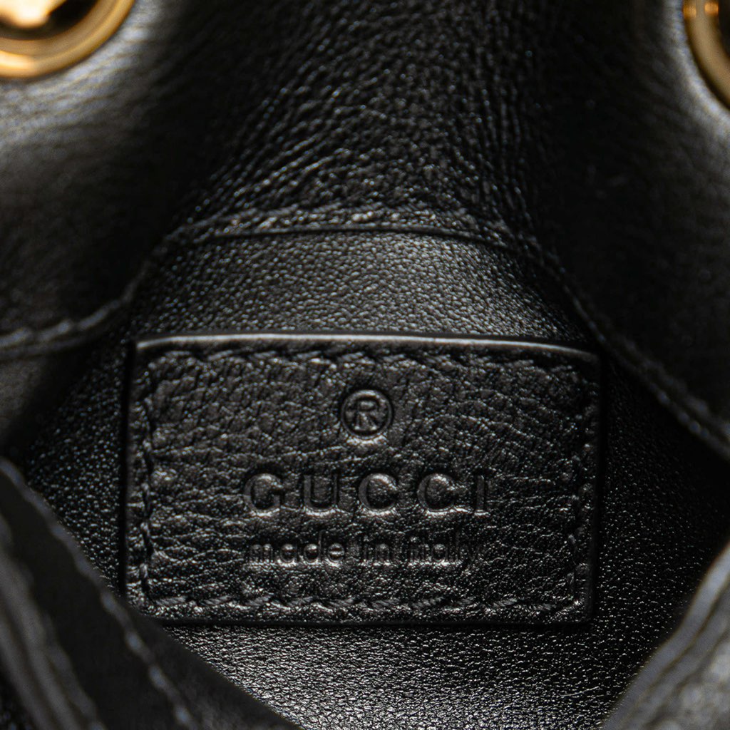 Gucci Textured Calfskin Blondie Card Case on Strap - Side view