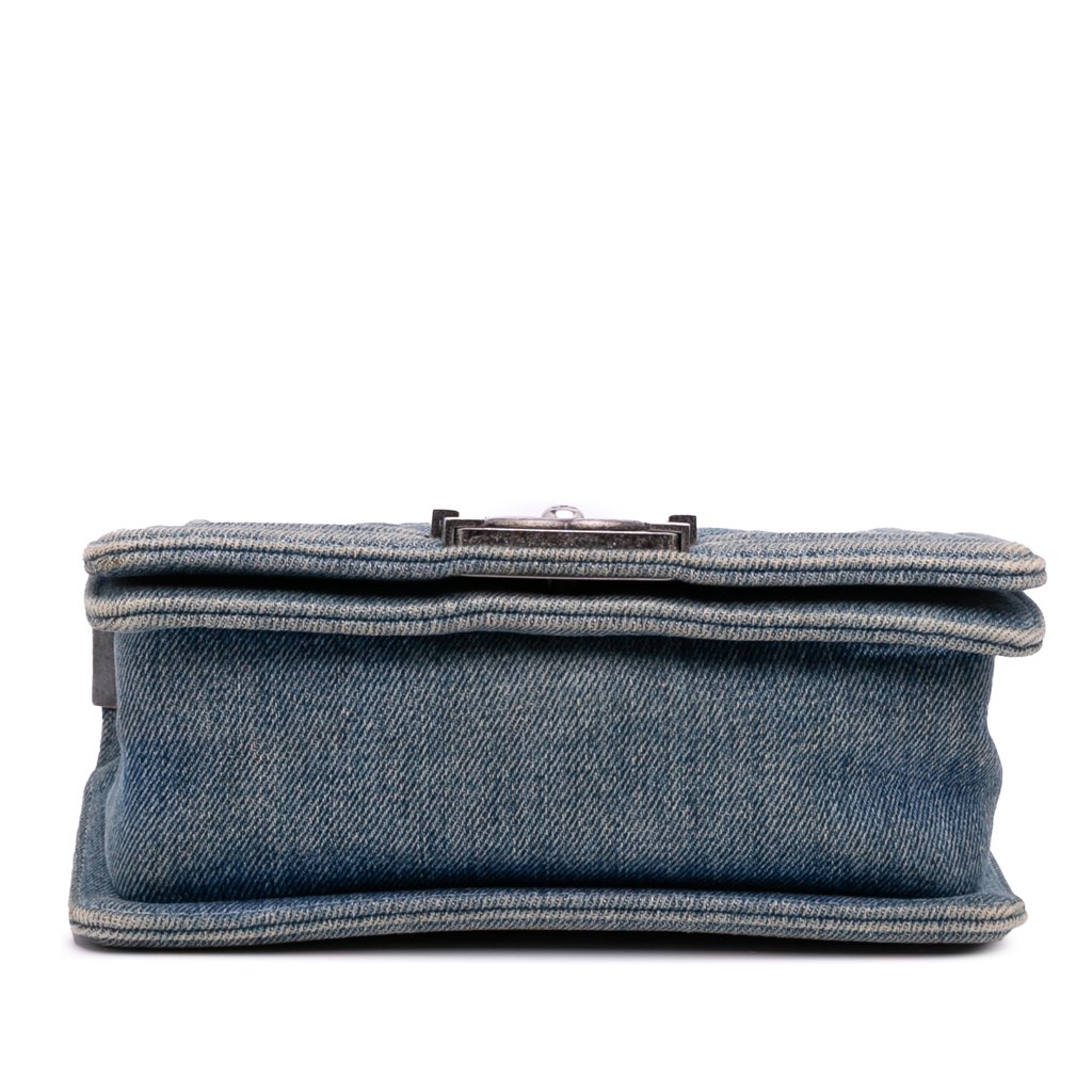 Chanel Small Quilted Denim Boy Flap - Image 6