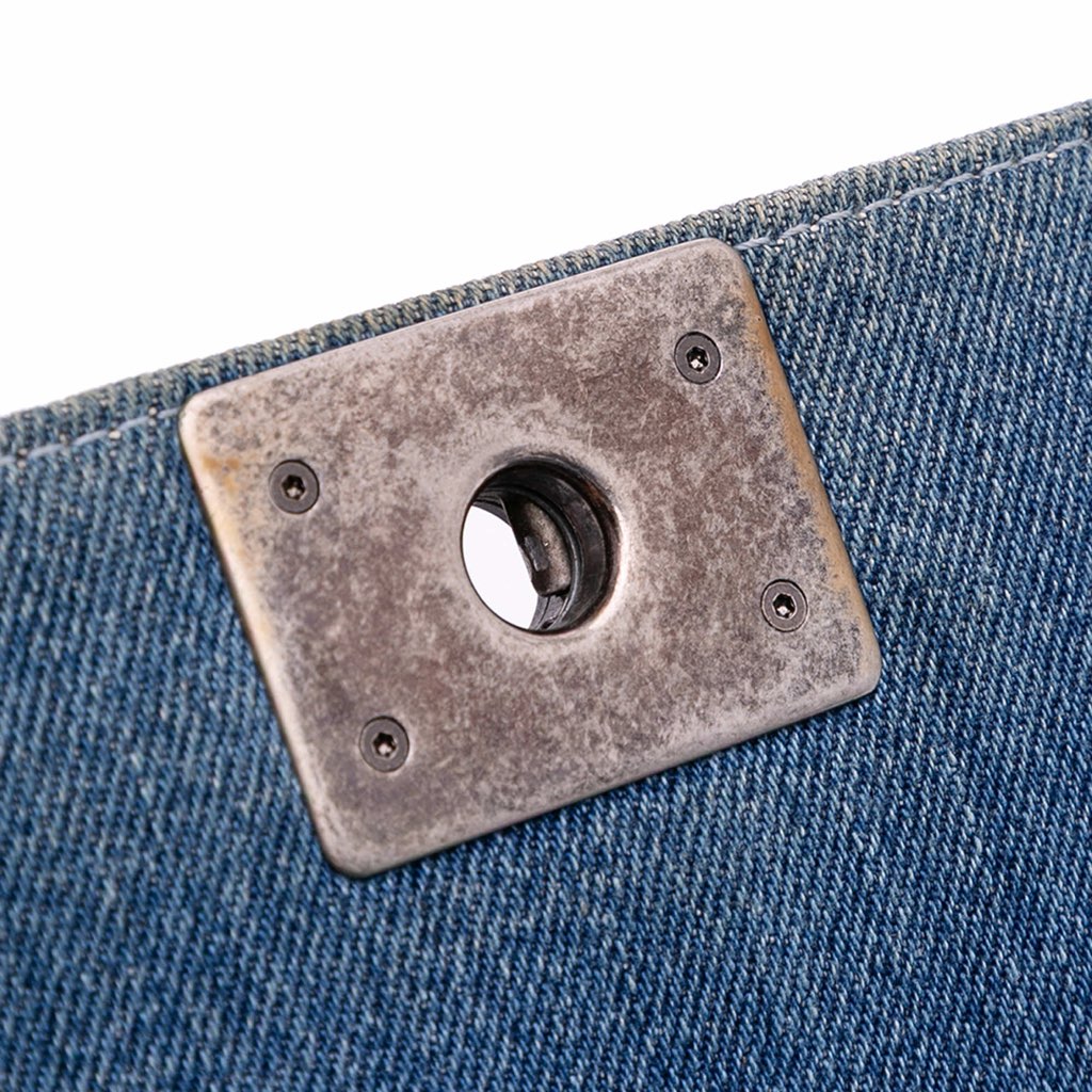 Chanel Small Quilted Denim Boy Flap - Detail 2